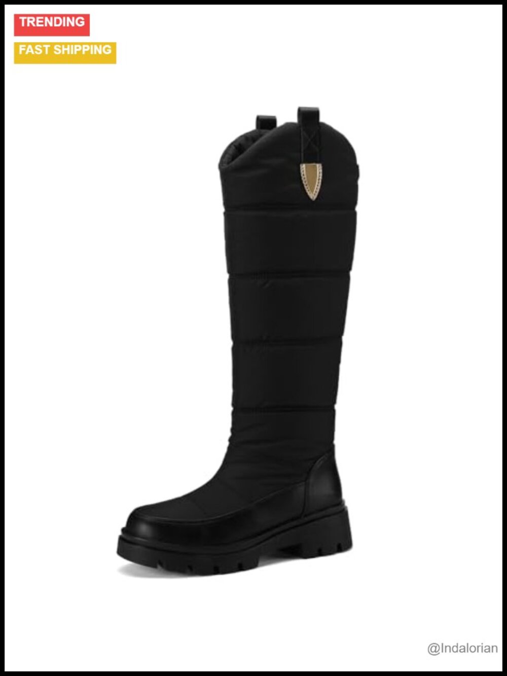 Knee High Snow Boots, Faux Fur Lined, Waterproof Winter Shoes for Women